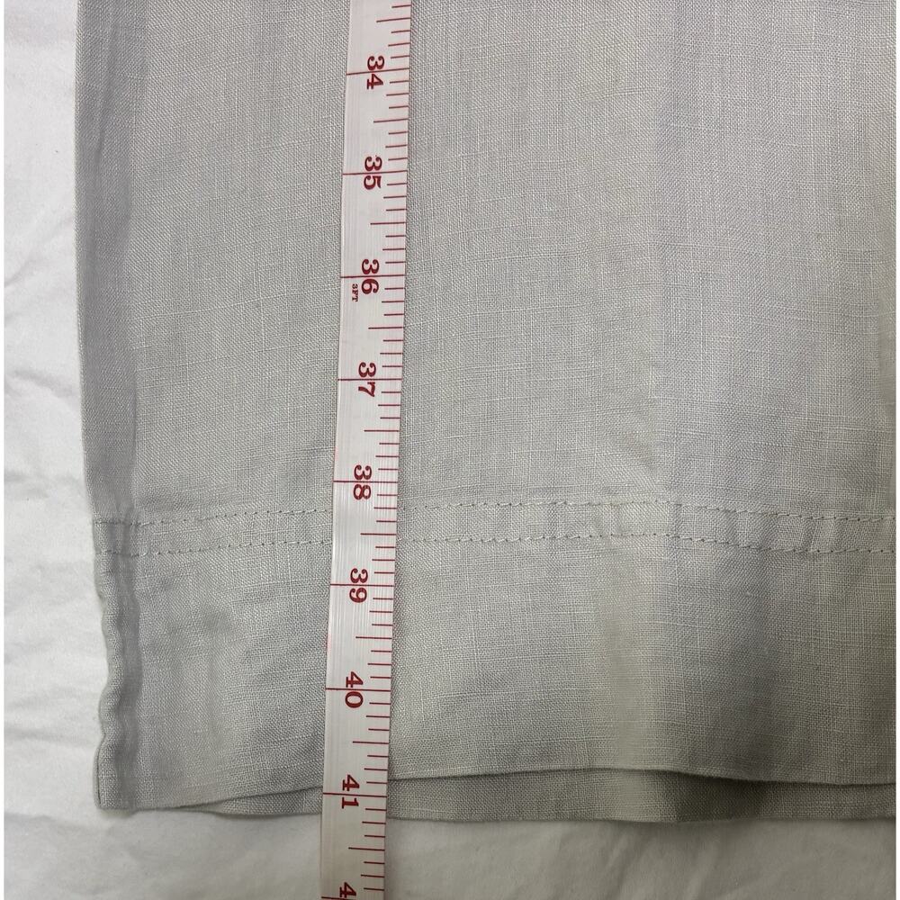 Linen Wide Leg Pants Tan Button Up Cottage Prairie Beach Coastal Women’s Size S - Picture 10 of 11